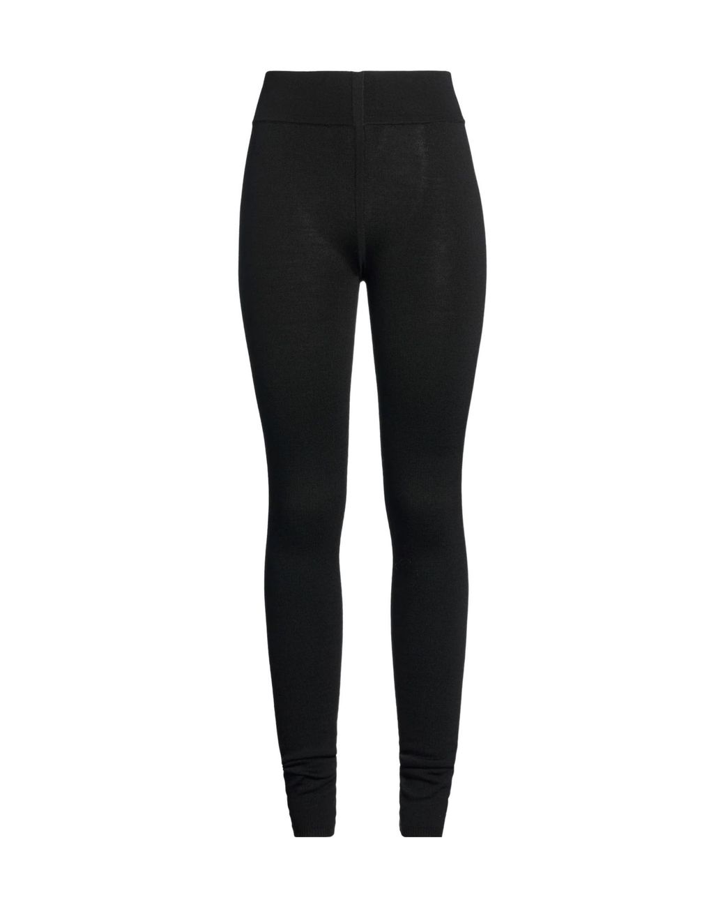 Rick Owens Black Plain Colour Leggings