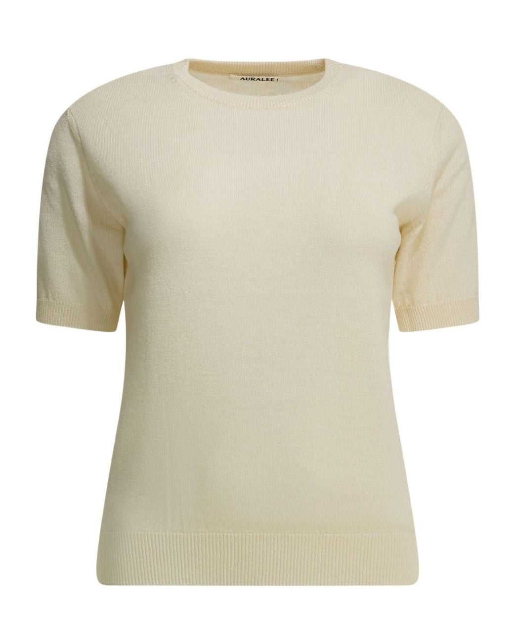 Auralee Natural Cashmere Crew Neck Knit Sweater