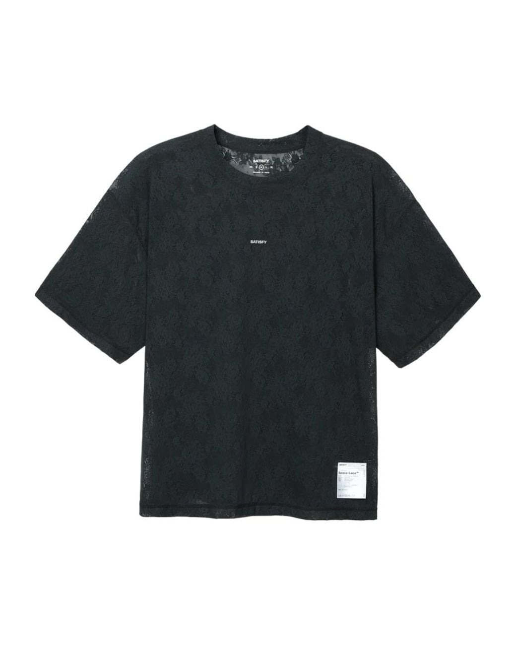 Satisfy Black Spacelace Sheer T-Shirt
