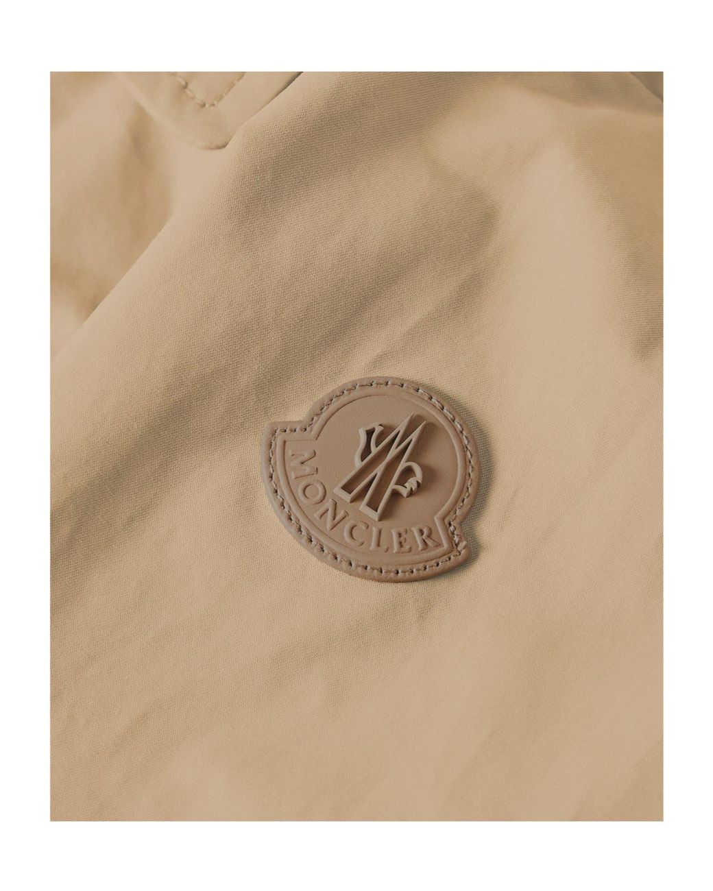 Moncler Natural Buttoned Coach Jacket With Collar for men