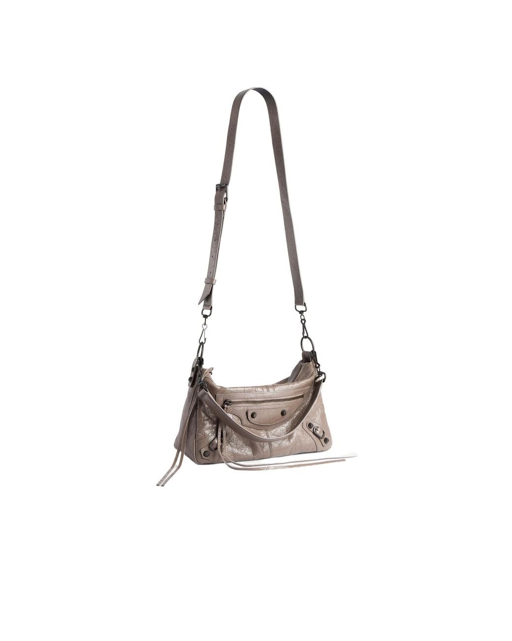 Balenciaga Brown Le City Moto Small Shoulder Bag for men