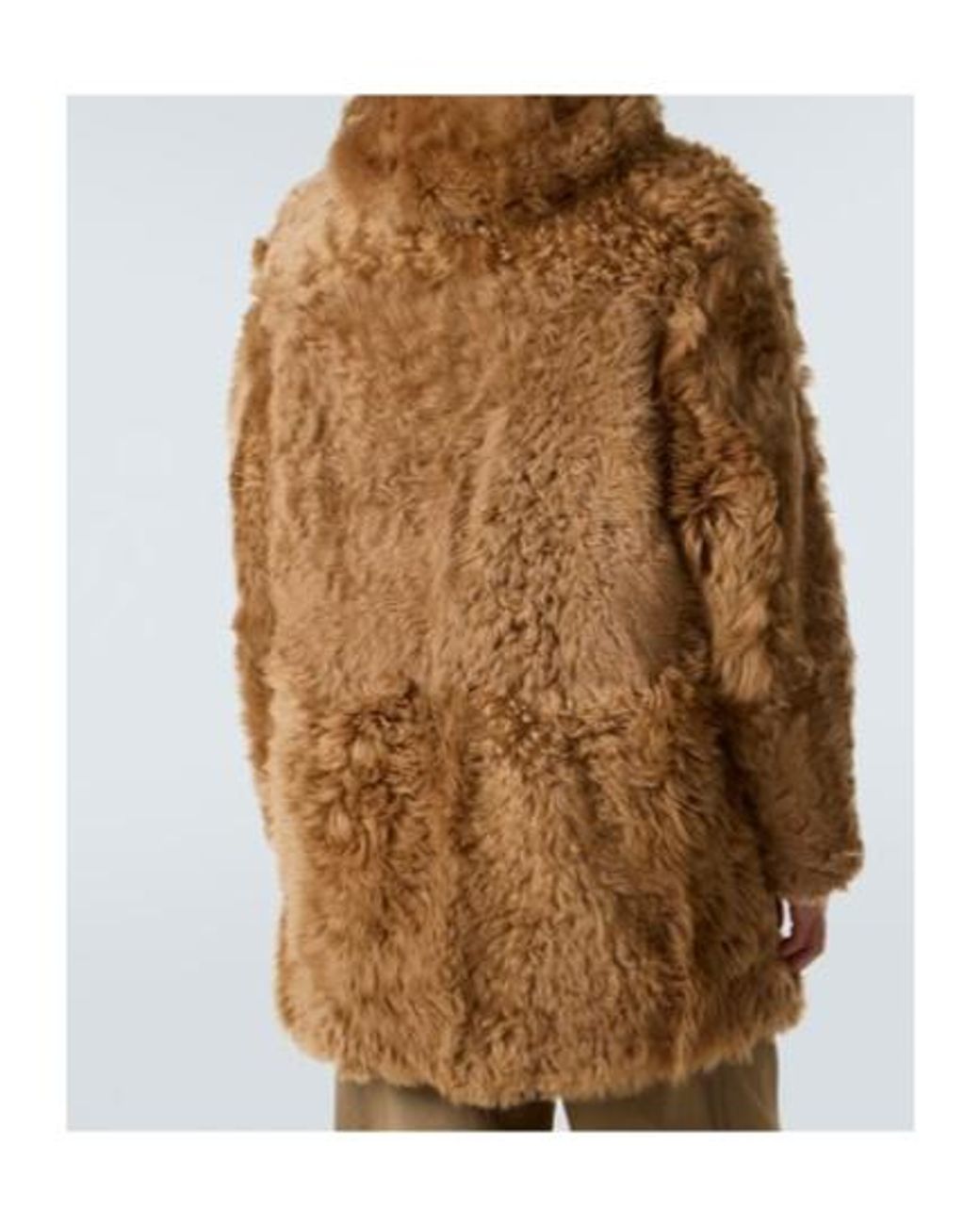 ERL Brown Hooded Shearling Coat for men