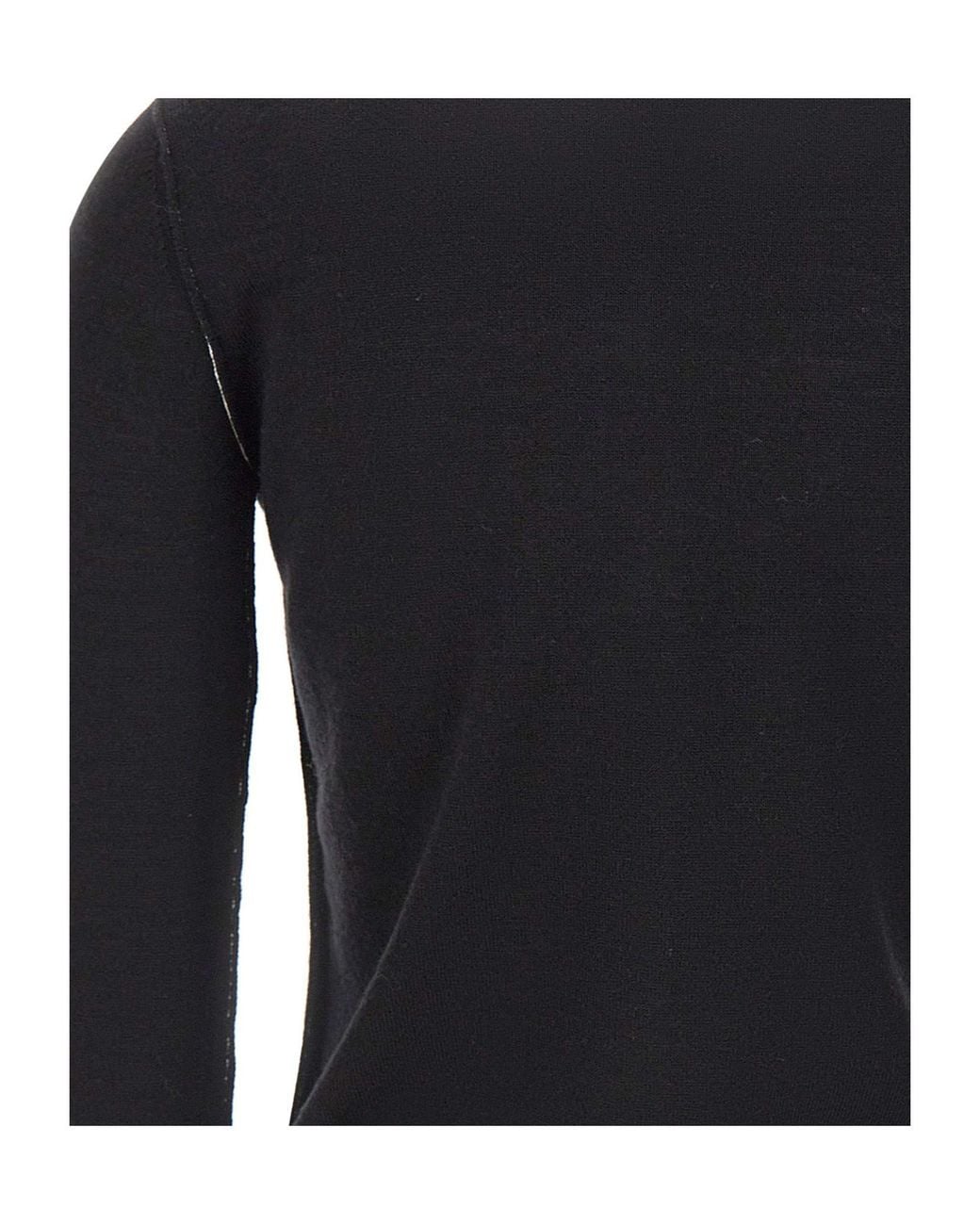 MM6 by Maison Margiela Black Button-Front Knit Cardigan