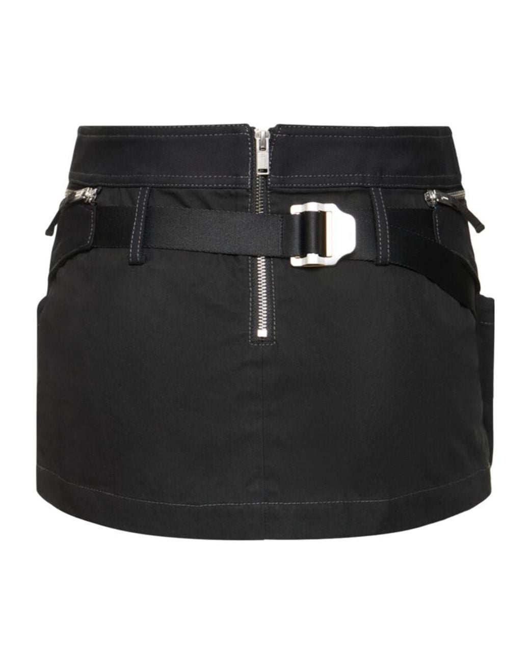 Dion Lee Black Short Skirt With Waist Pocket