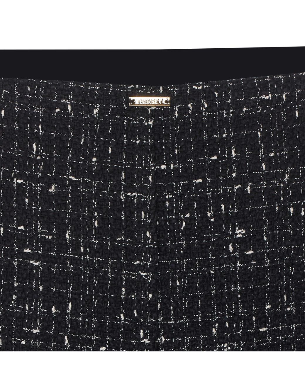 Twinset Blue Bouclé Plumetis Hem Skirt
