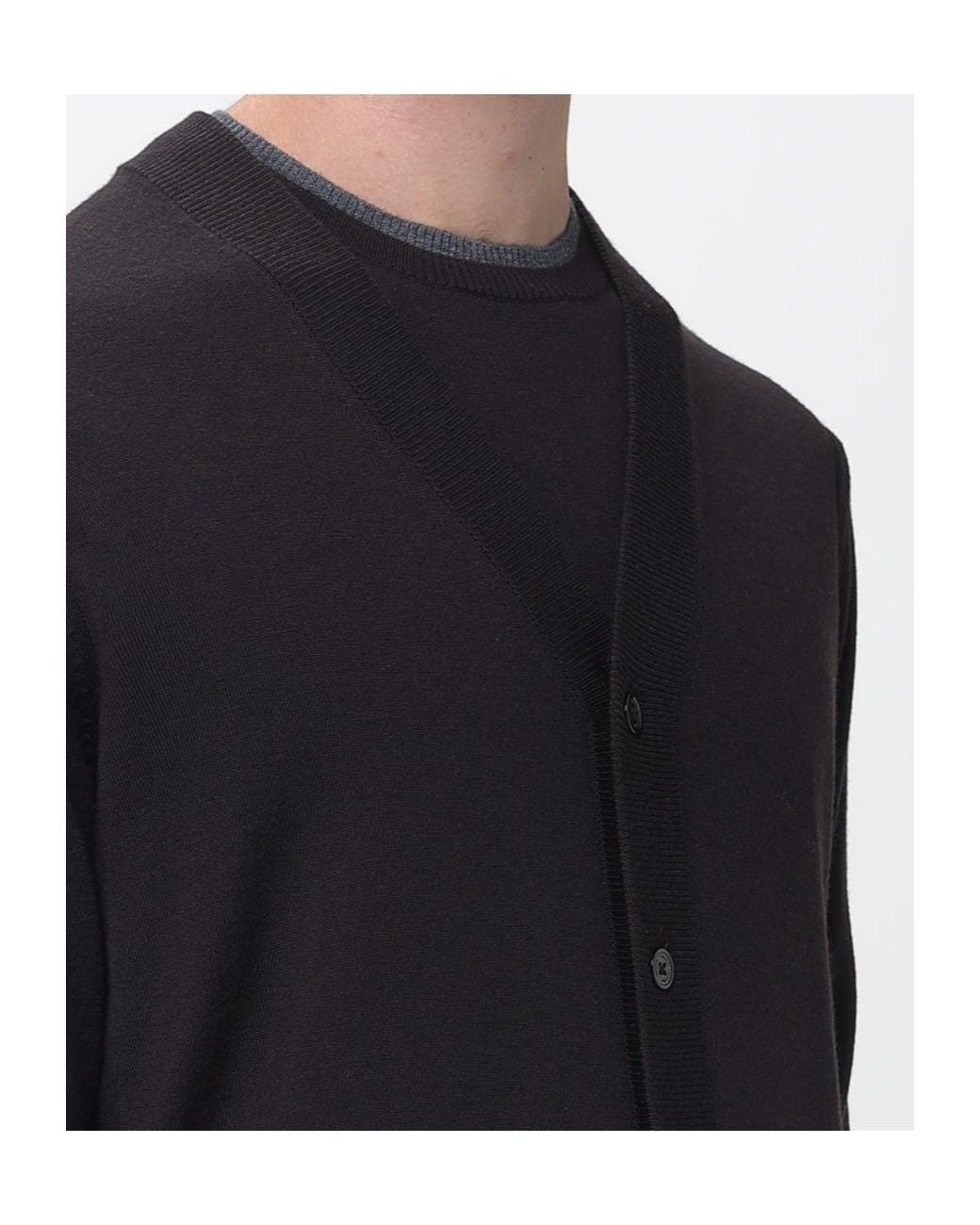 Paolo Pecora Blue Fine-Knit Button-Up Cardigan for men