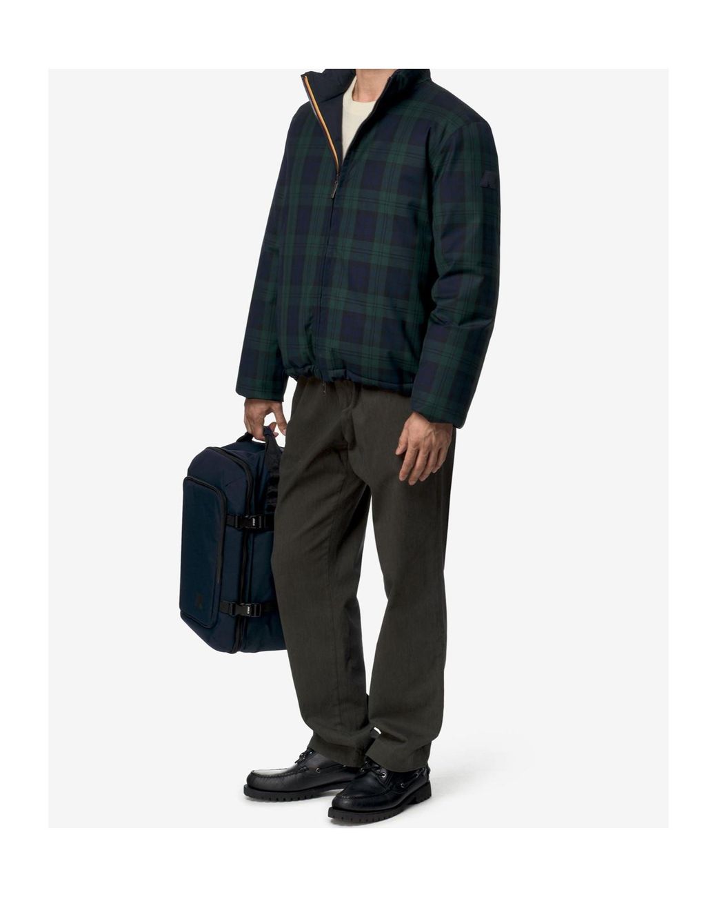 K-Way Blue Artur Reversible Padded Down Jacket for men