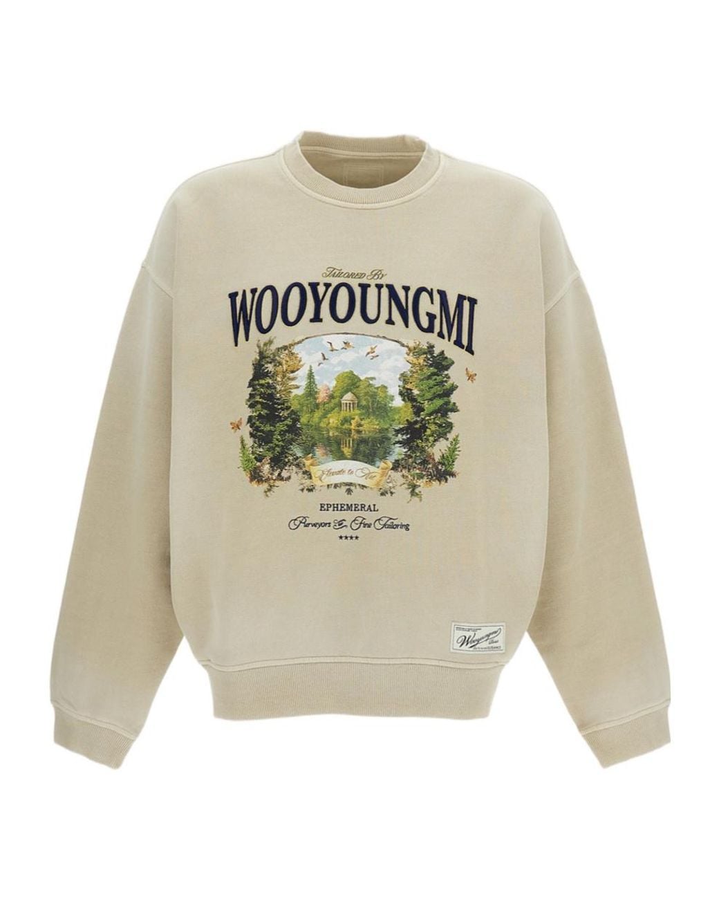 Wooyoungmi White Landscape Print Sweatshirt for men