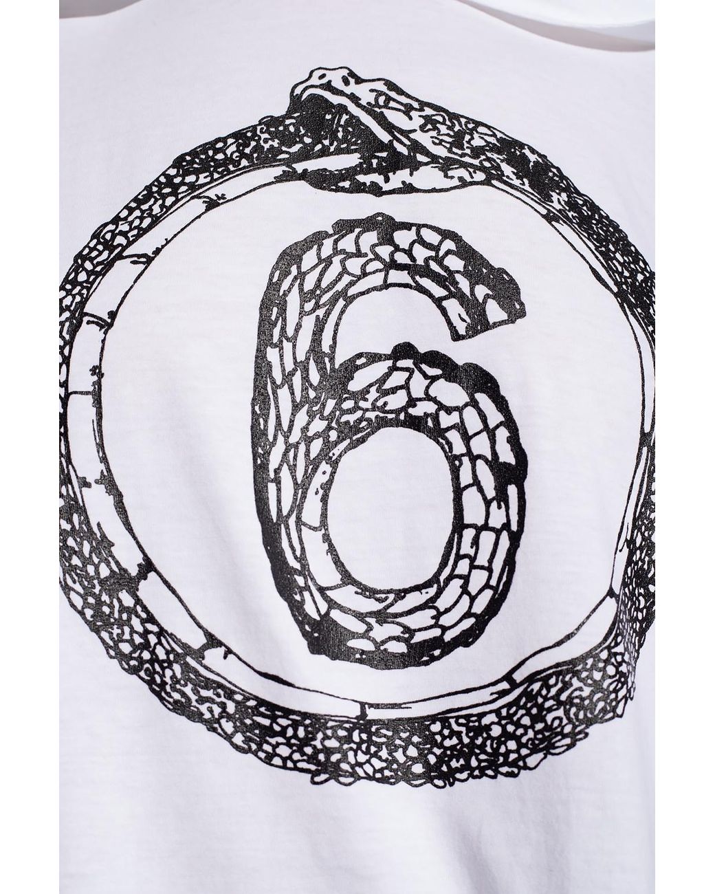 MM6 by Maison Margiela White Logo Oversized Hoodie