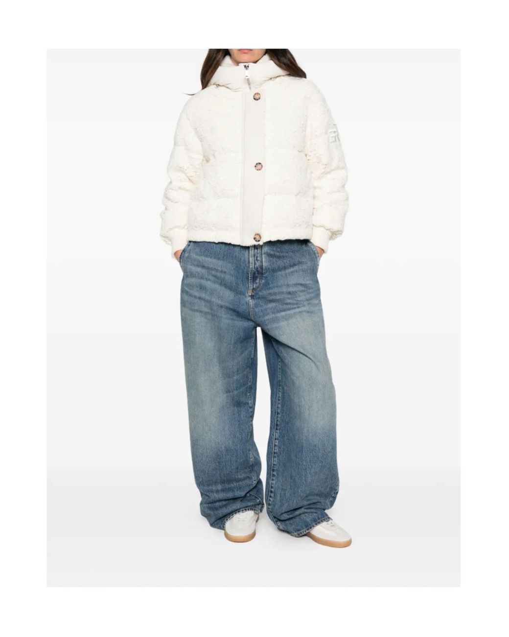 ERMANNO FIRENZE Natural Textured Hooded Jacket
