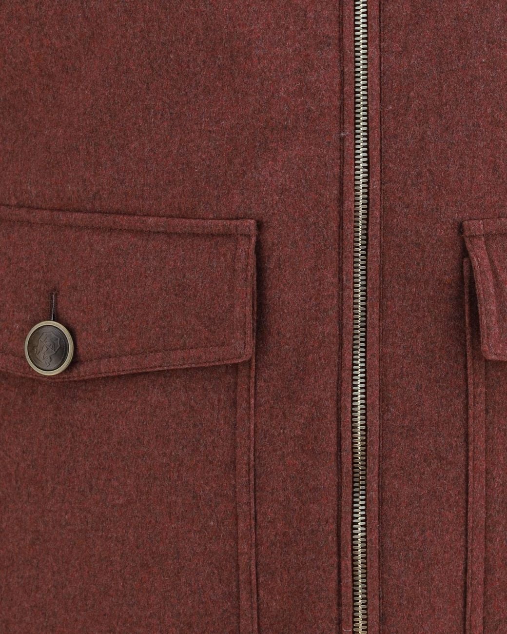 Brunello Cucinelli Red Padded Wool Gilet for men