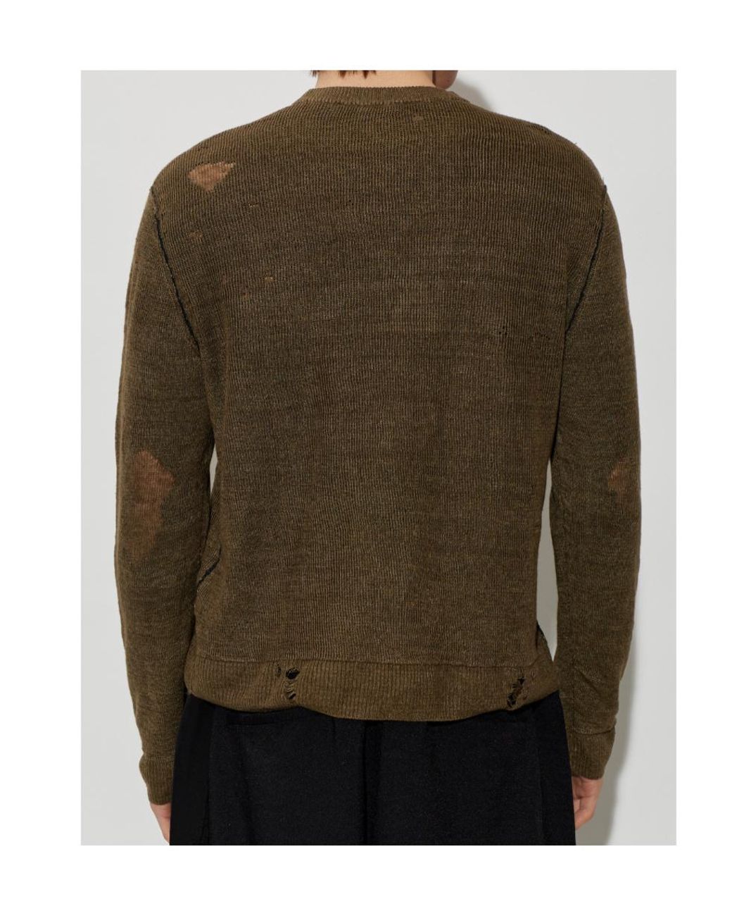 DIESEL Green K-Daianas Distressed Crewneck Jumper for men