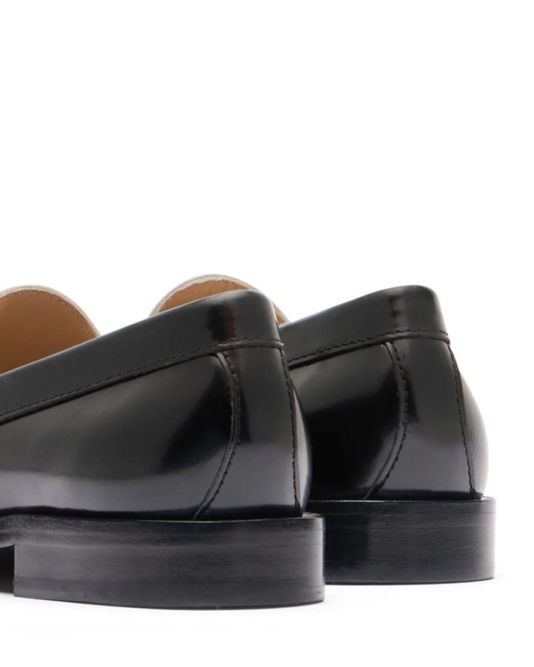 Stuart Weitzman Black Round Head Loafer Shoes