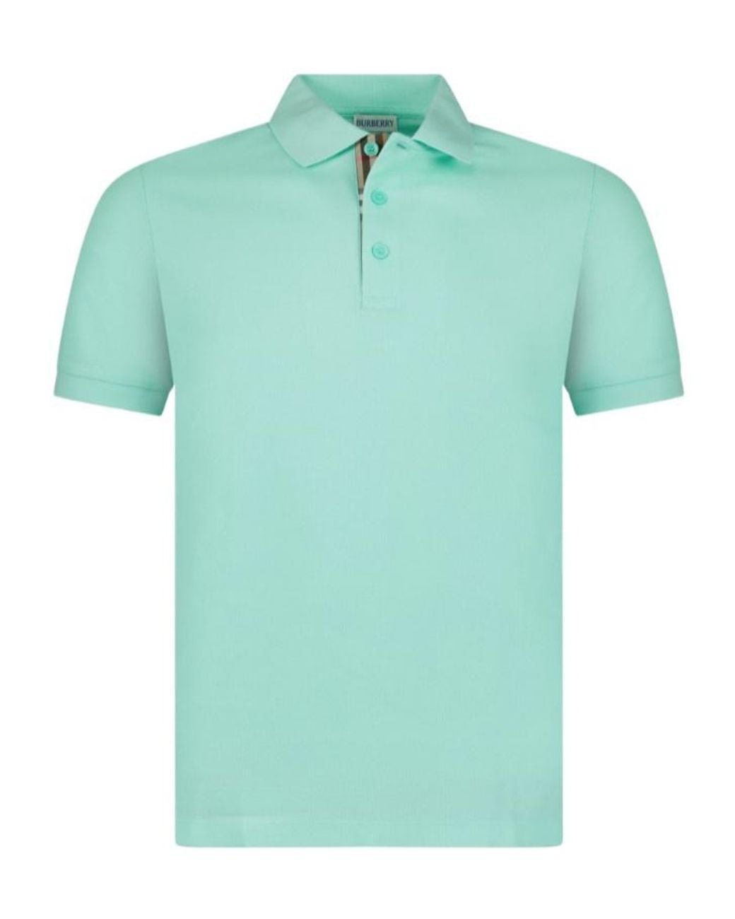 Burberry Green Short-Sleeved Polo Shirt for men