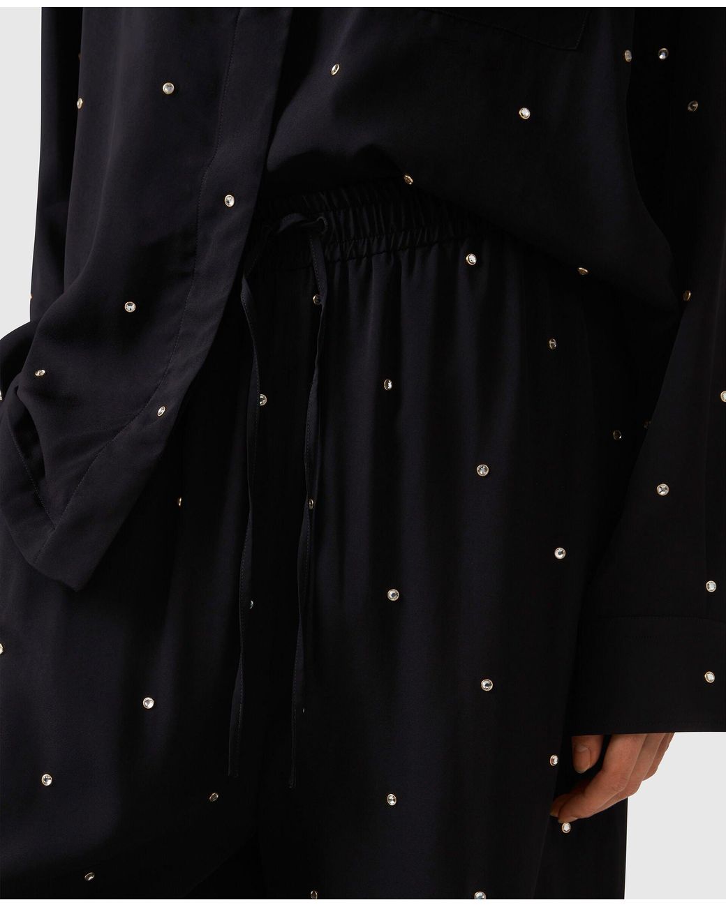 Stella McCartney Black Drawstring Casual Pants