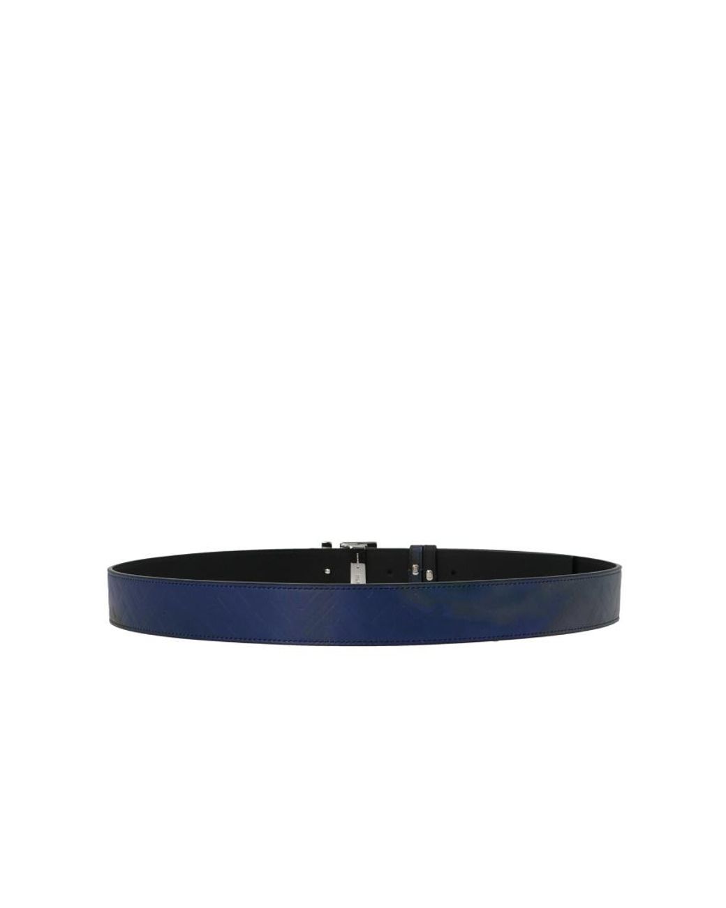 Fendi White Abstract-Print Leather Belt for men