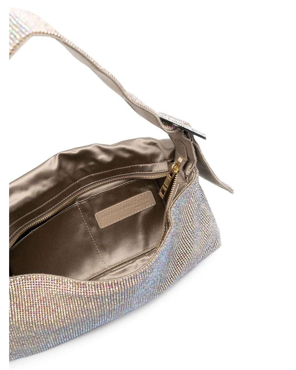 Benedetta Bruzziches Gray Embellished Design Shoulder Bag