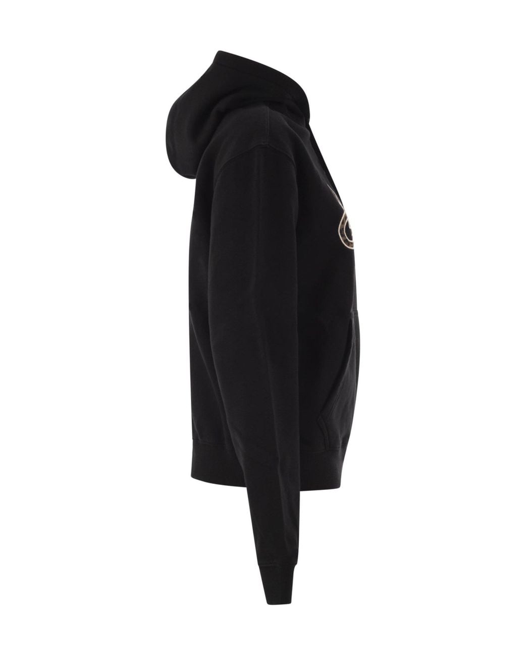 Mc2 Saint Barth Black Virginia Animal Logo Hoodie