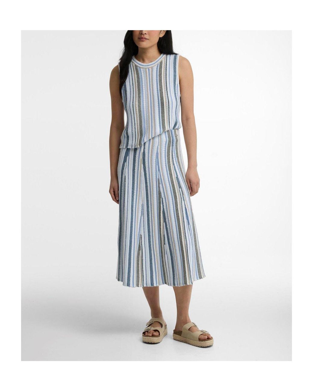 Barbour Blue Knit Midi Skirt