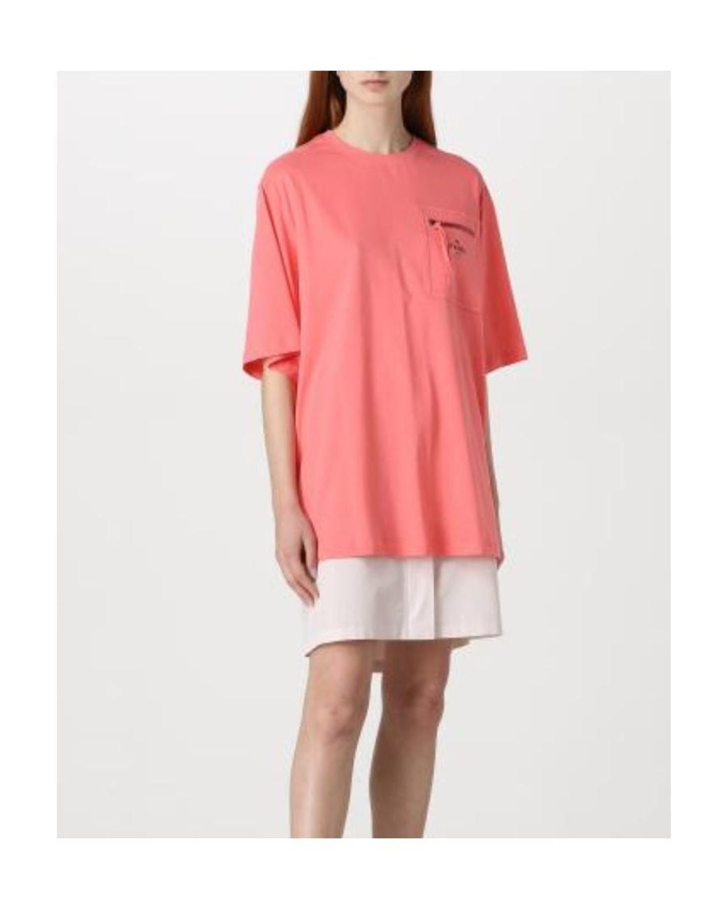 Fendi Pink T-Shirt With Round Neck And Short Sleeves