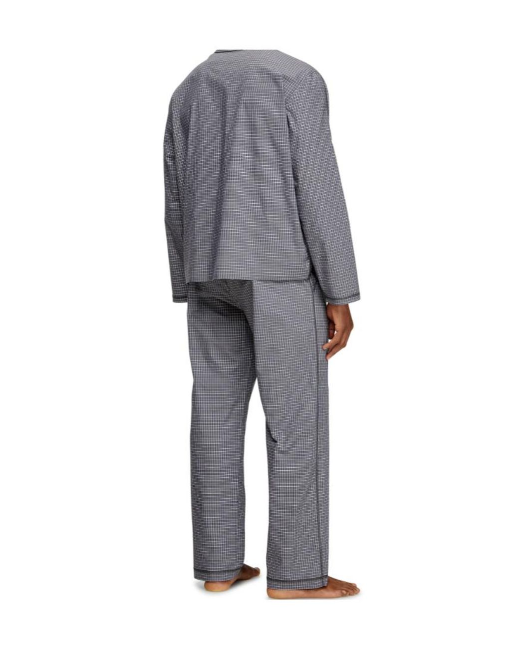 DIESEL Gray Set-Paul-D-Core Checked Pyjama Set for men