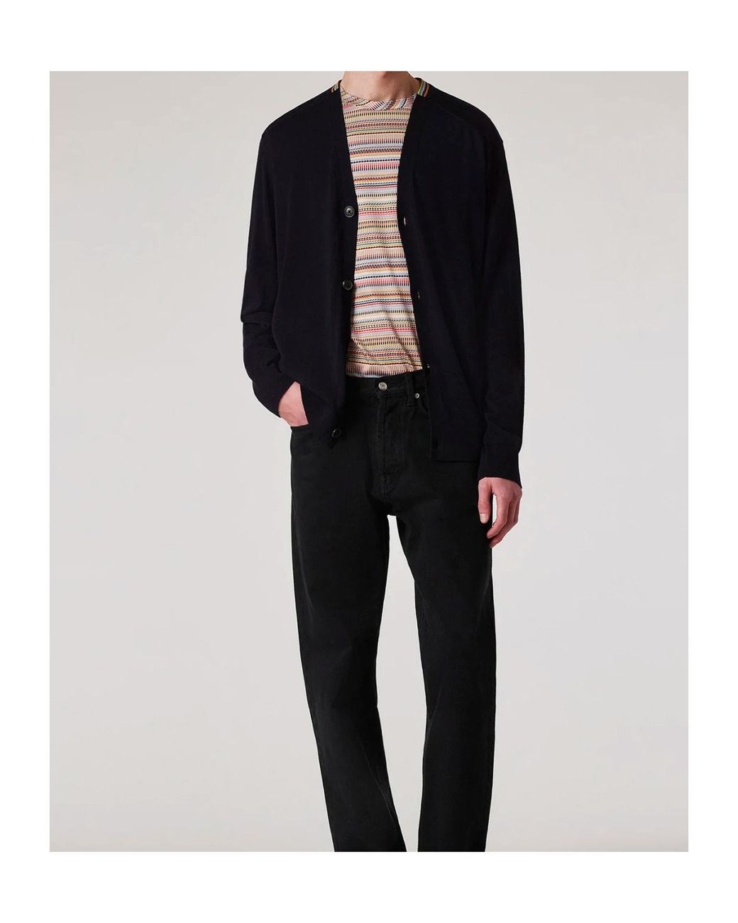 Paul Smith Blue Signature Stripe Cardigan for men