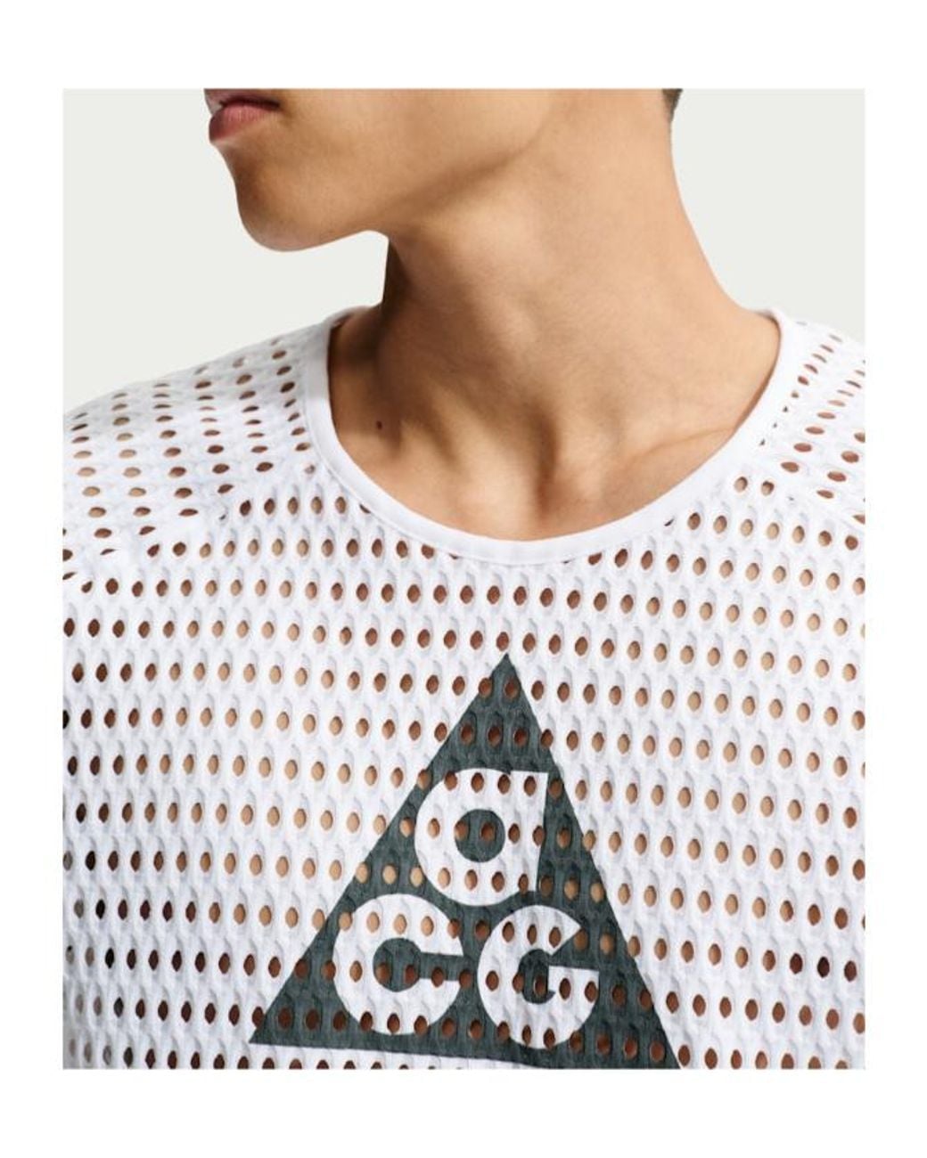 Nike White Acg Radical Airflow Mesh Performance Top for men