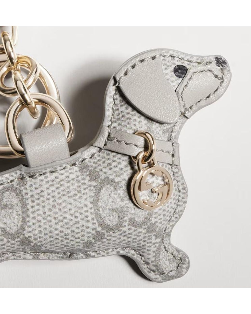 Gucci Metallic Dog-Shaped Bag Charm