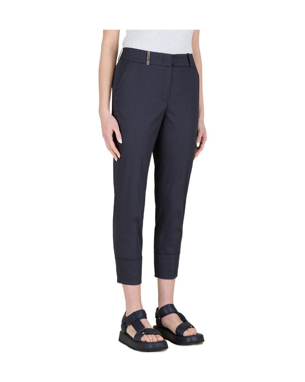 Peserico Blue Pleated Pants