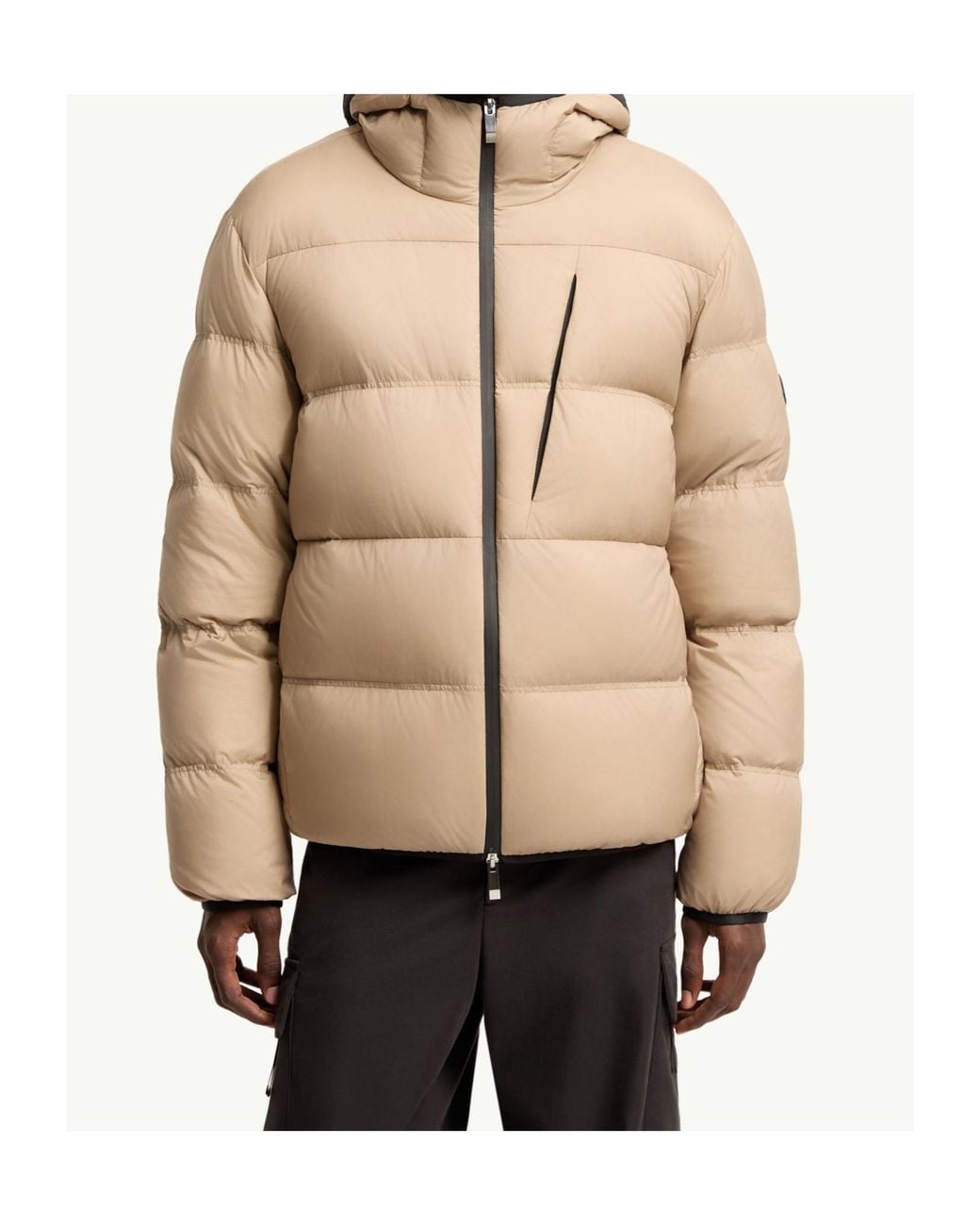 Moncler Natural Poitevin Hooded Zip-Up Puffer Jacket for men