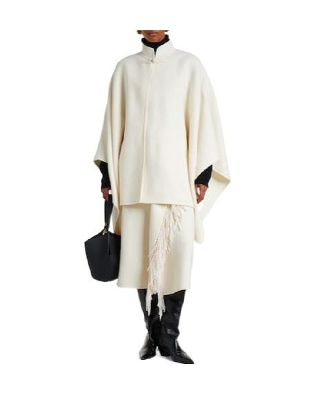 Rohe White Wool And Cashmere Poncho