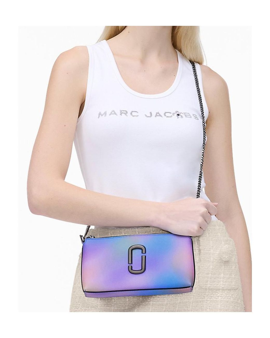 Marc Jacobs Purple Logo Shoulder Bag