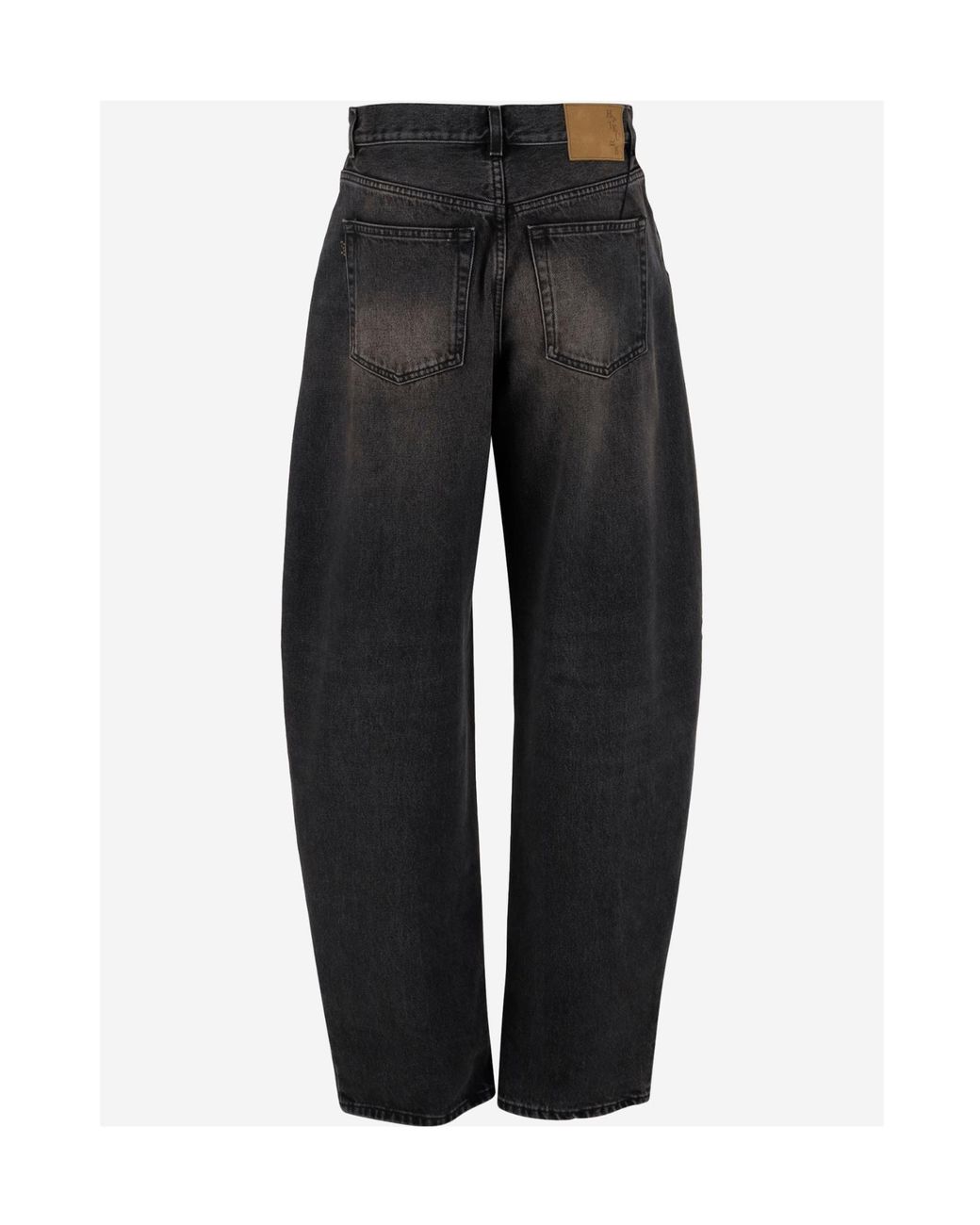 Haikure Black Logo Patch Wide-Leg Jeans
