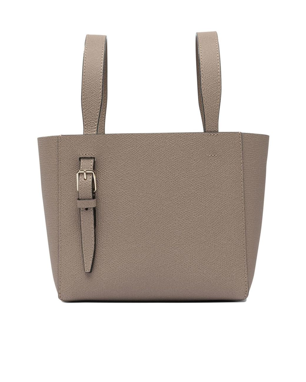 Valextra Brown Mini Soft Bucket Bag