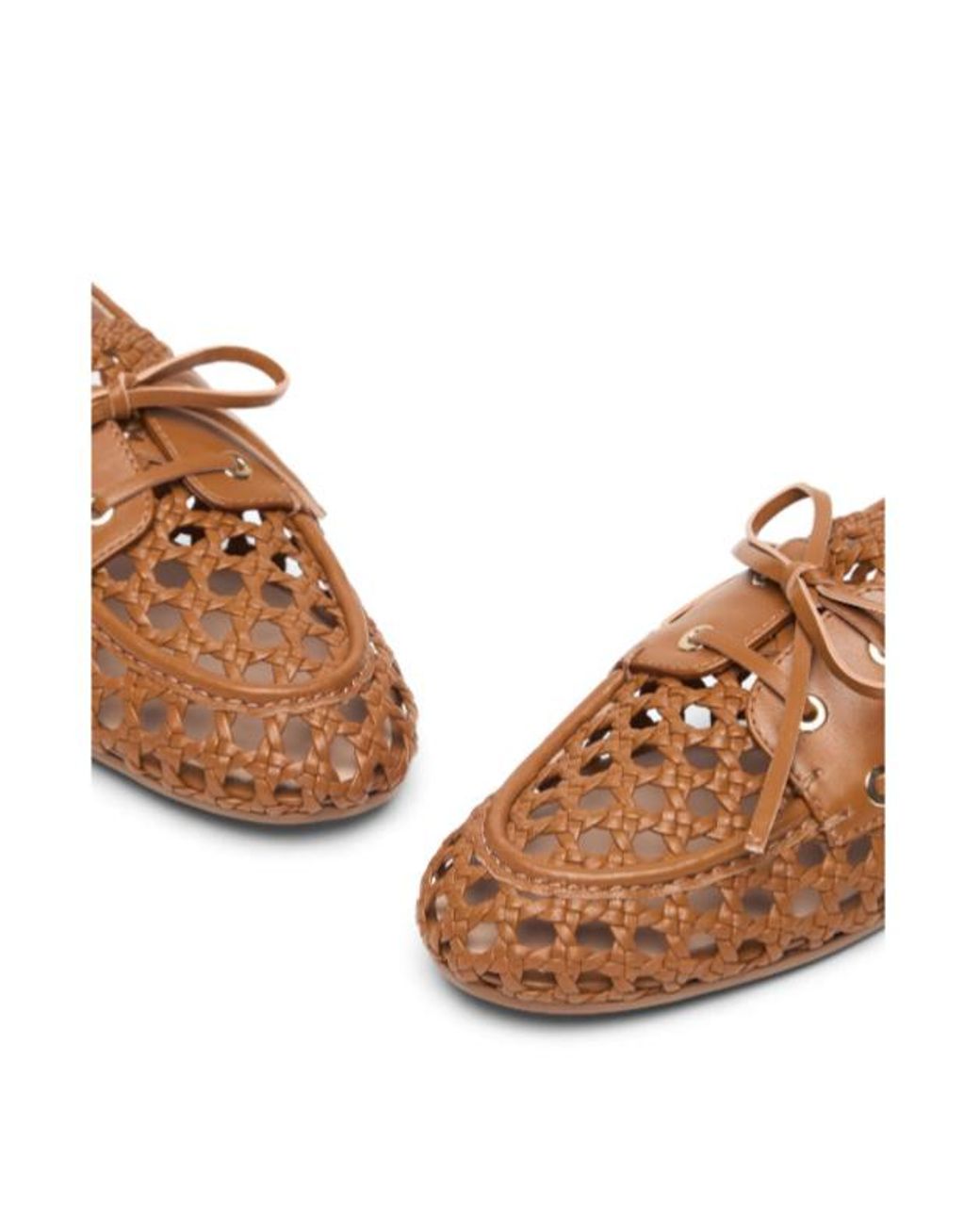 Stuart Weitzman Brown Tinsley Woven Moccasin