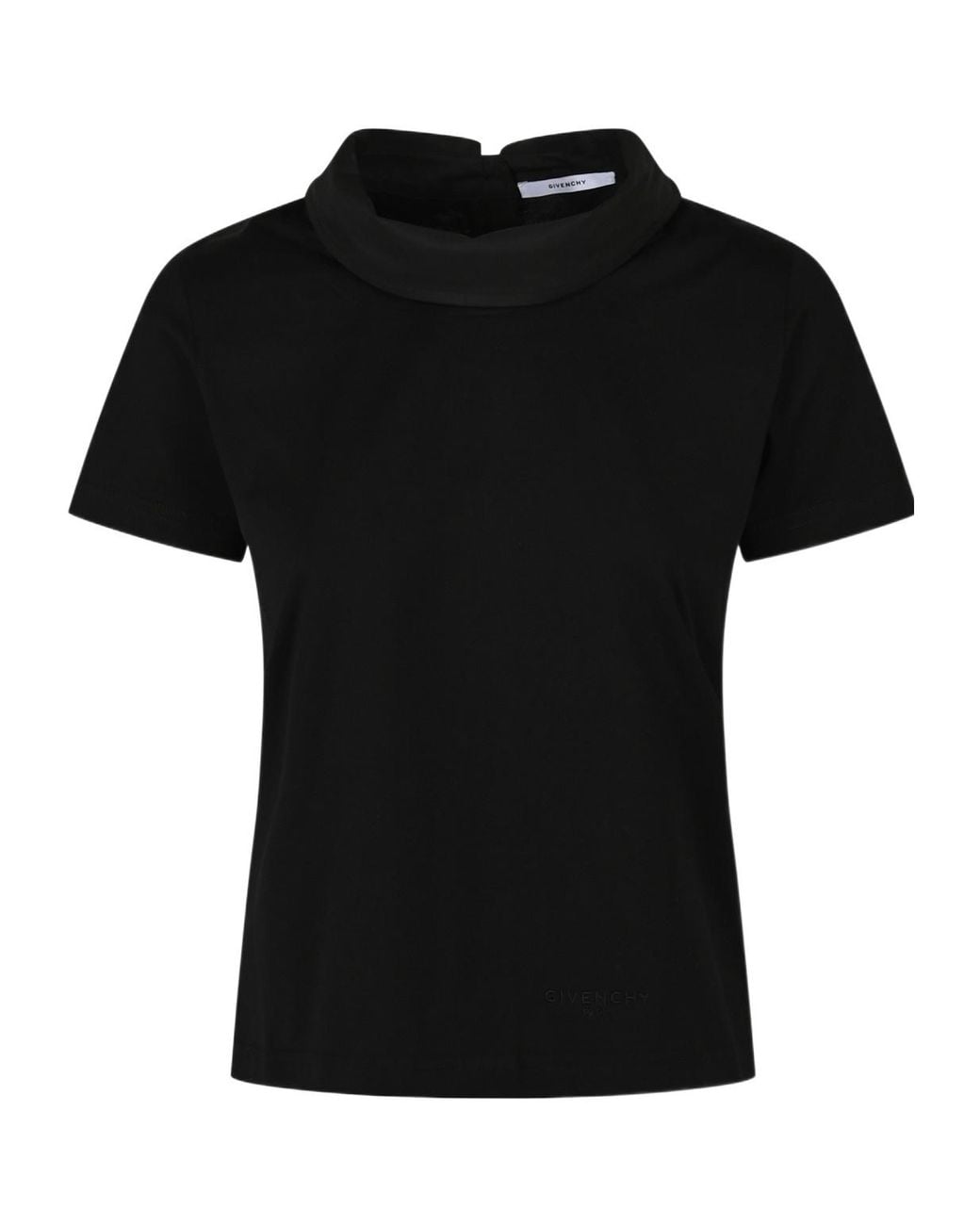 Givenchy Black Logo Embroidered High-Neck Top