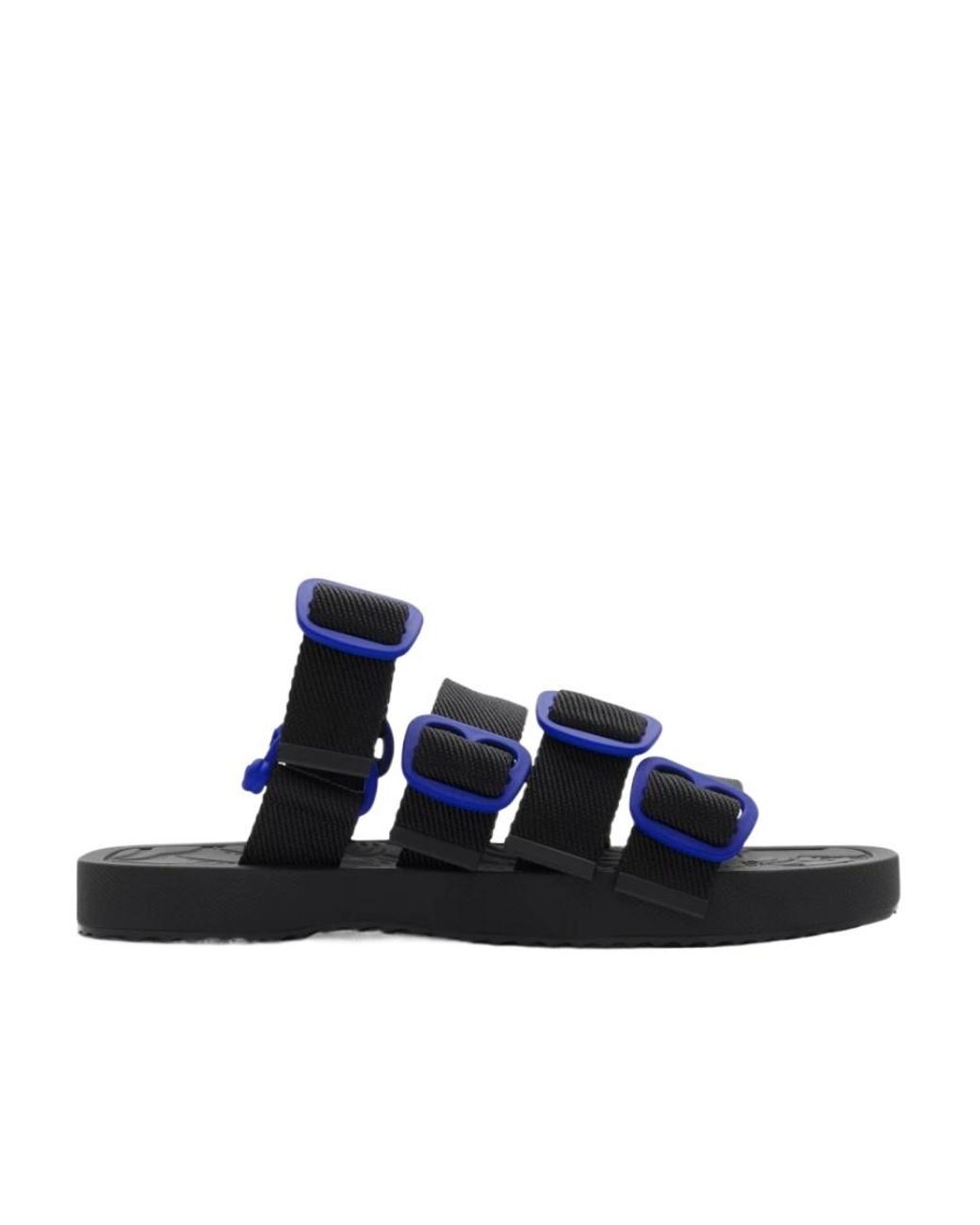 Burberry Blue Nylon Strap Sandals for men