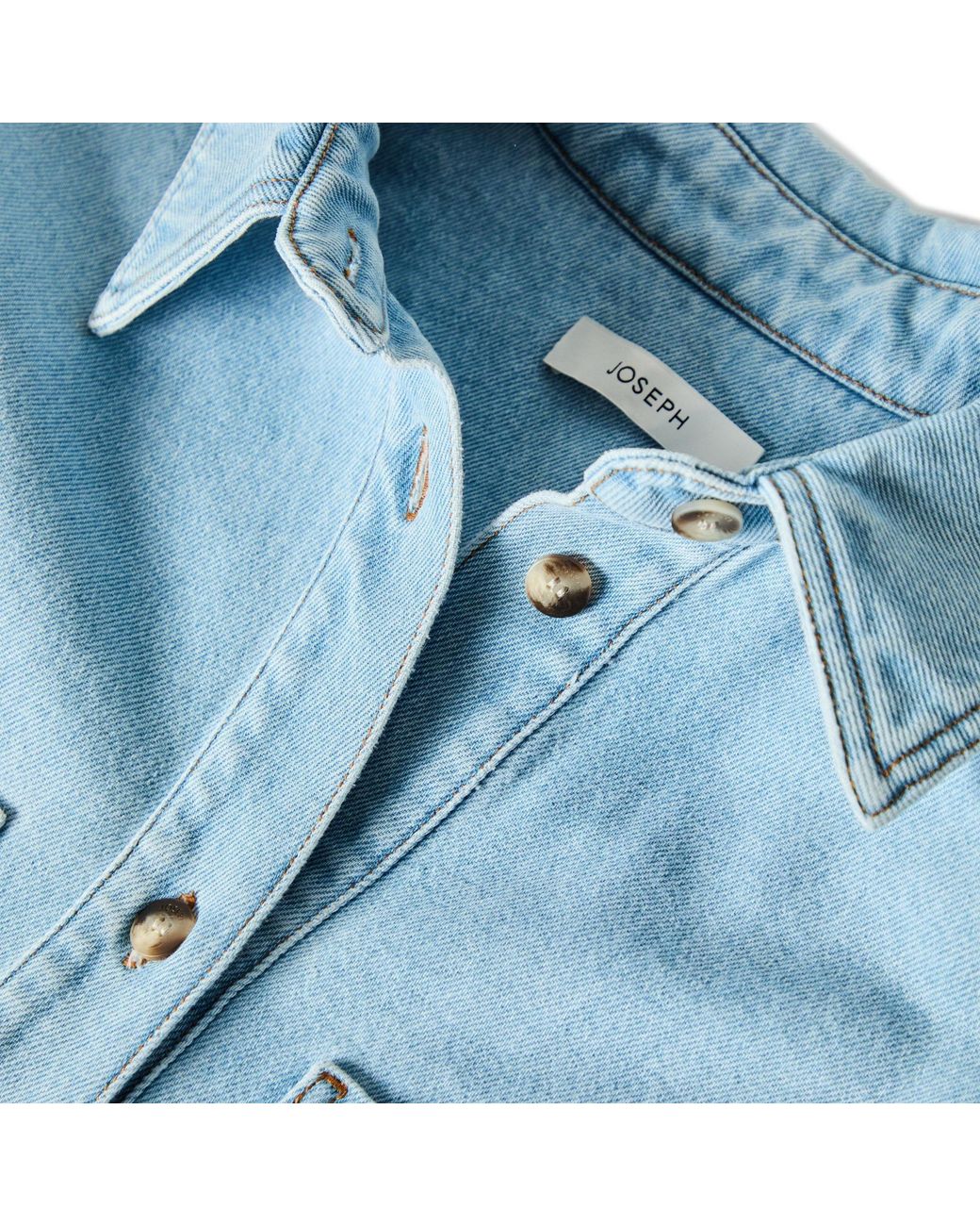 Joseph Blue Button-Down Denim Shirt