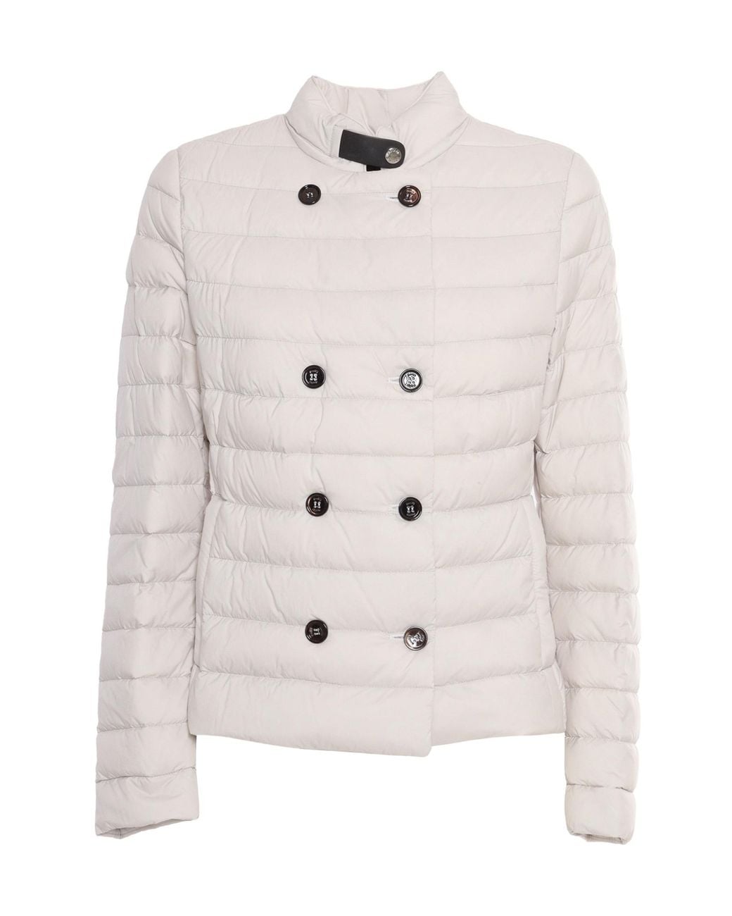 Moorer White Clement Quilted Double-Breasted Down Jacket