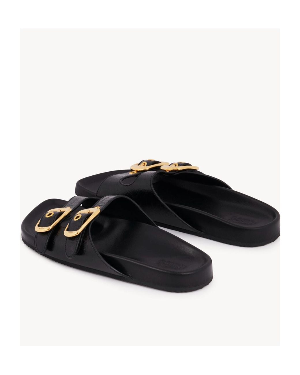 Chloé Black Chloé Polly Slip-On Sandals