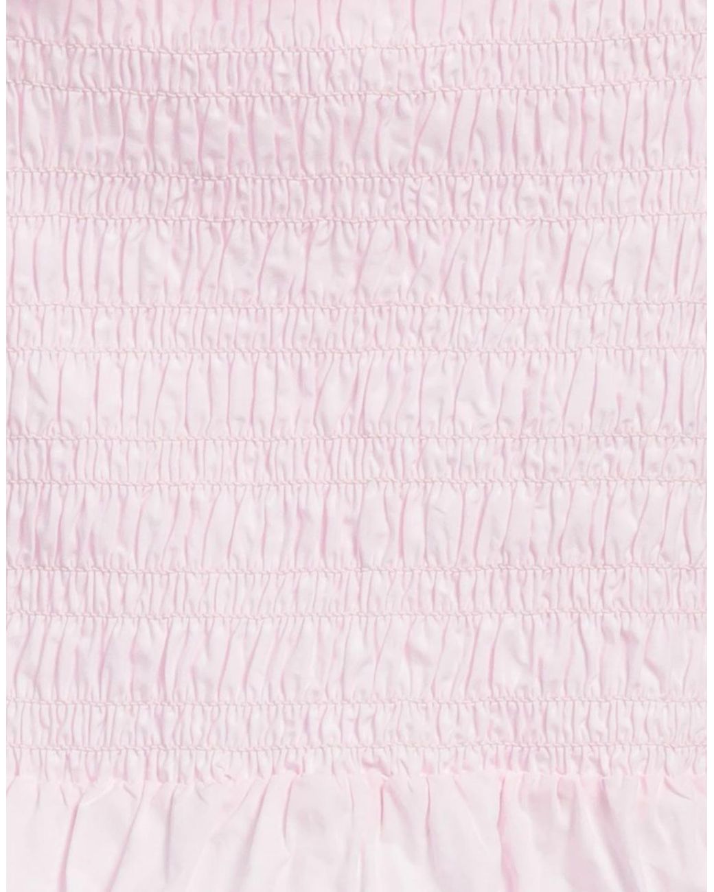 Ganni Pink Simple Pleated Long-Sleeve Top