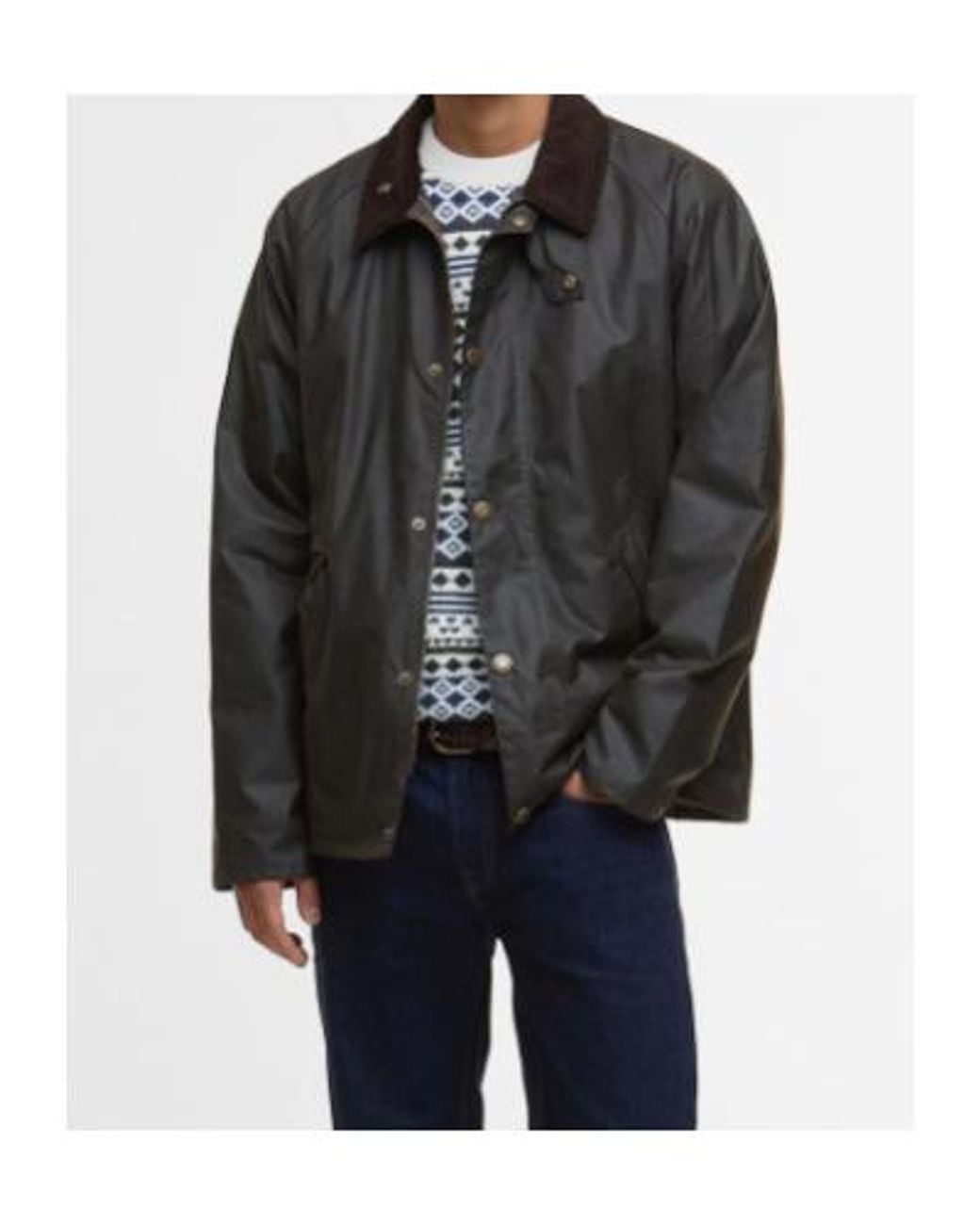 Barbour Black Button-Up Jacket for men