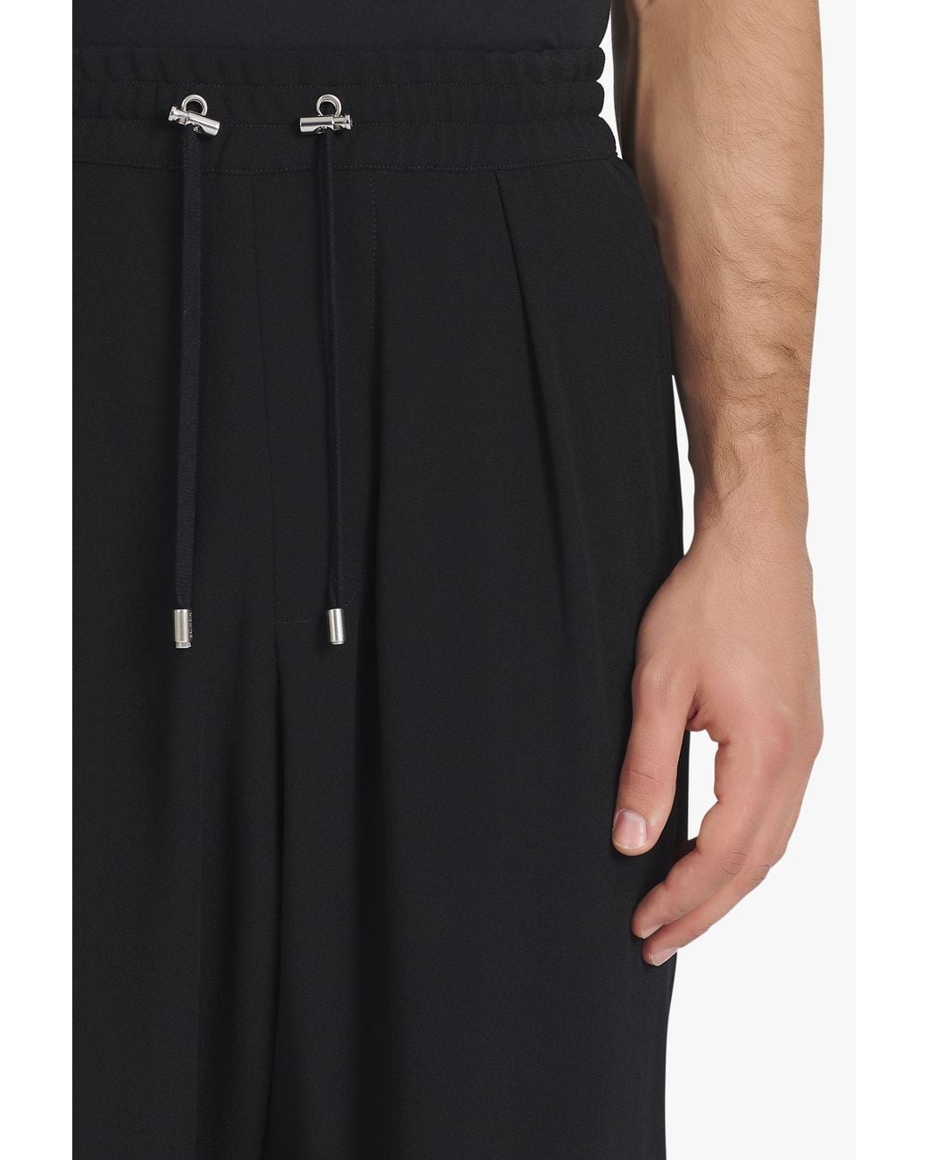 Balmain Black Slouchy Tapered Pants for men