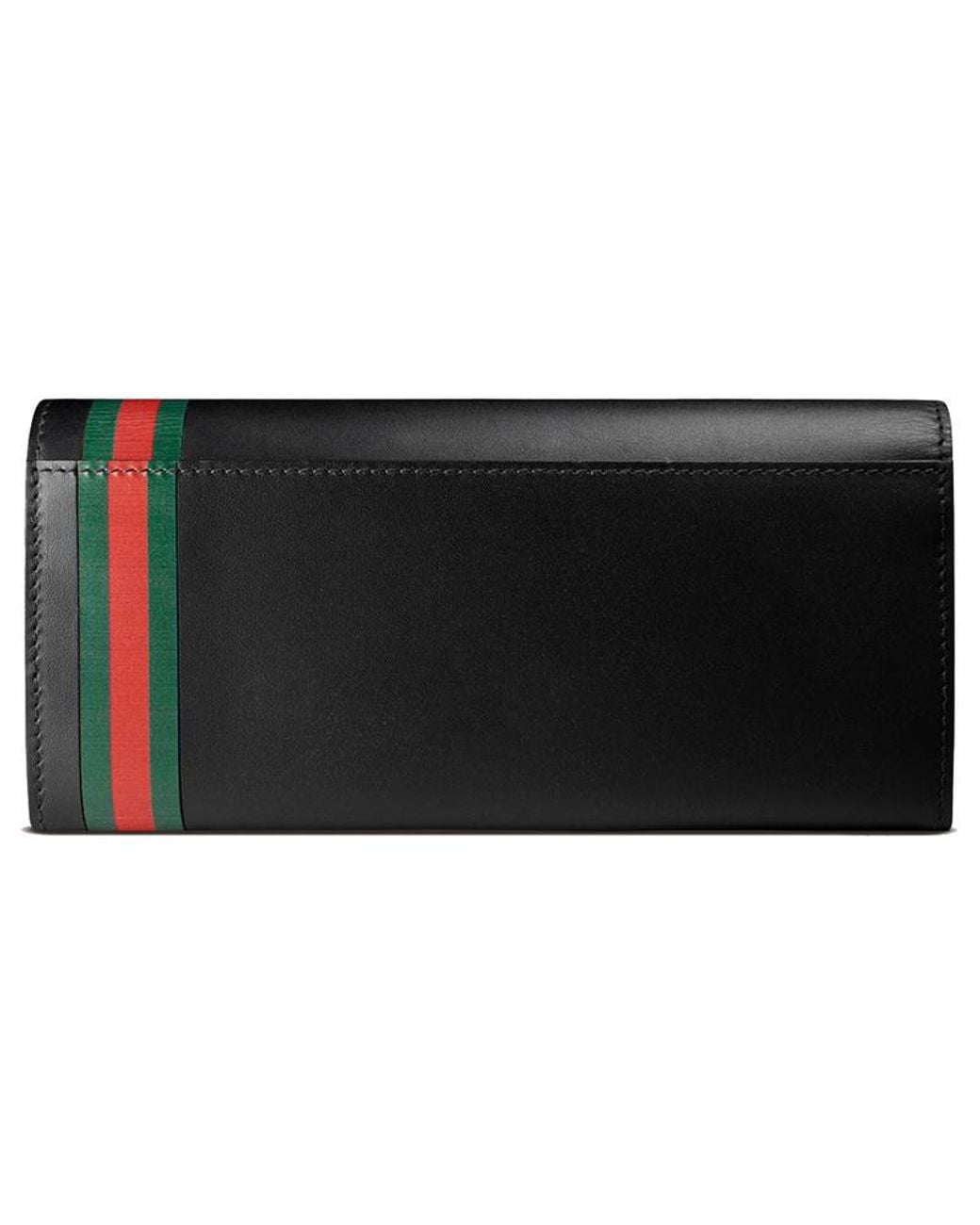 Gucci White Stitching Long Folding Wallets for men