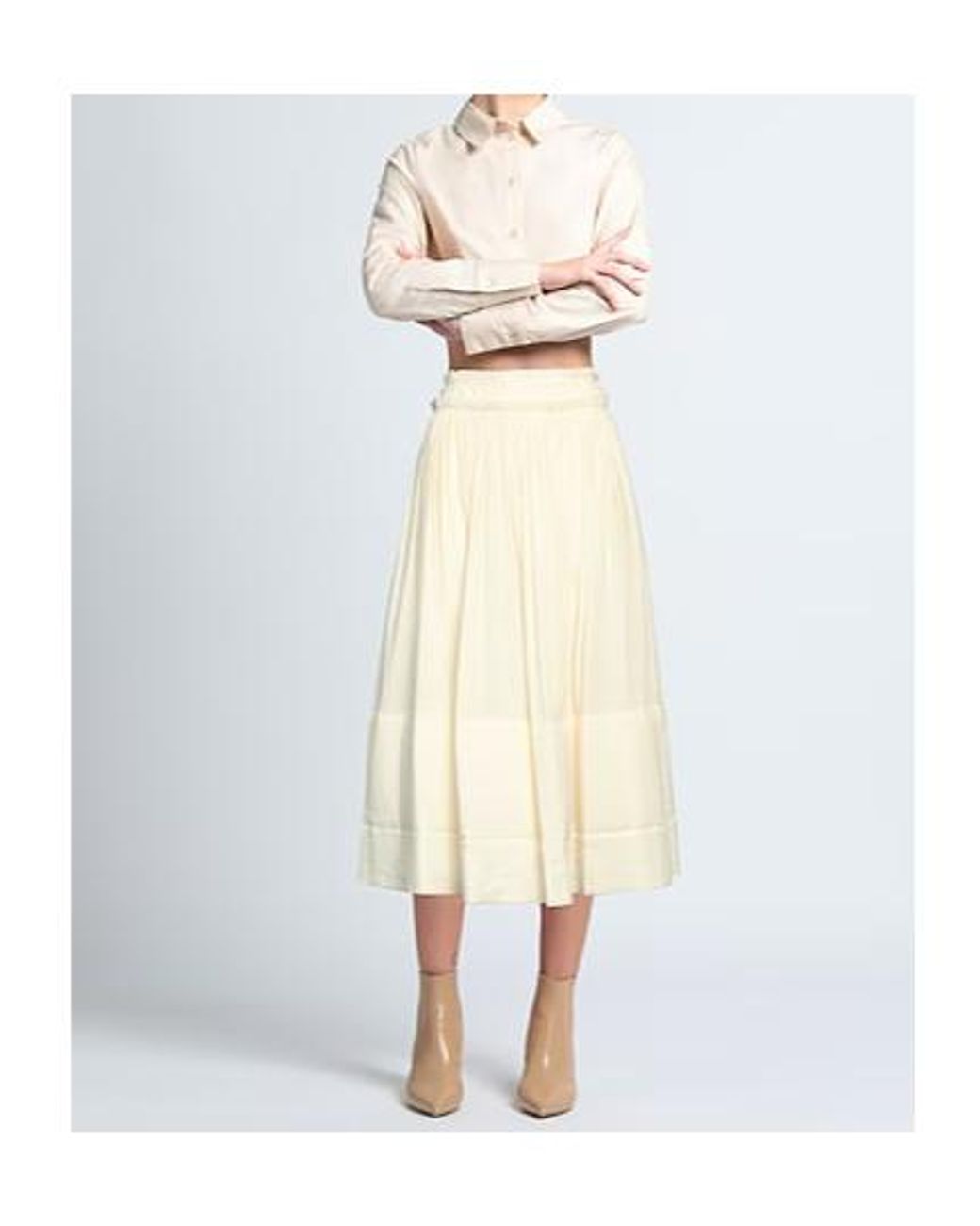 Tory Burch Natural Midi Skirts