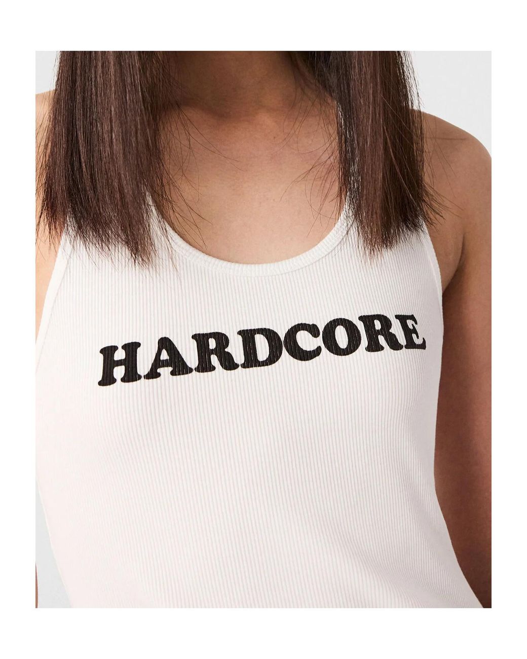 Stella McCartney White Hardcore Slogan Tank Top