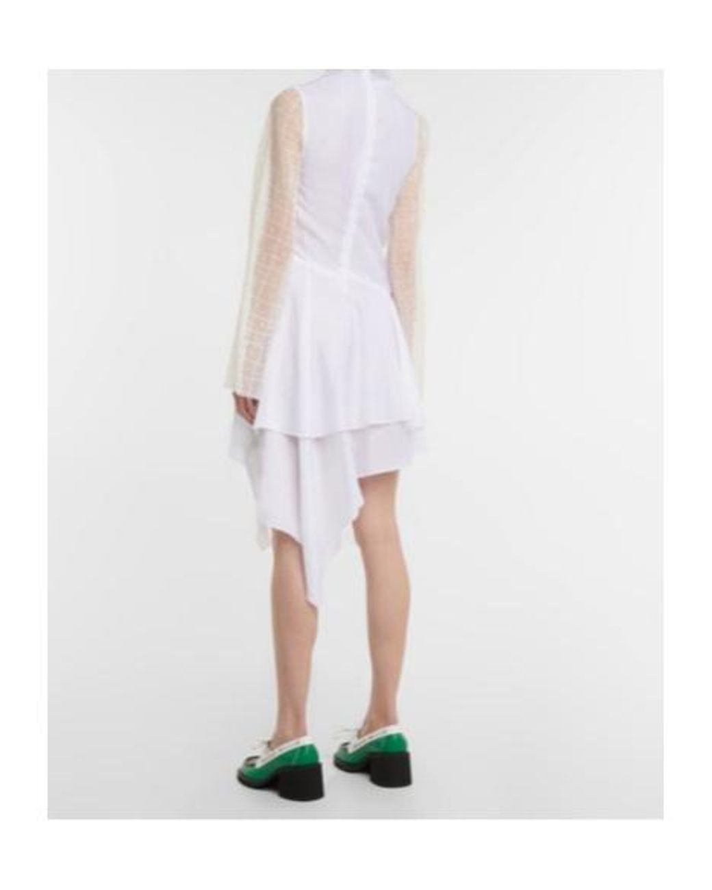 J.W. Anderson White Cowl-Neck Minidress