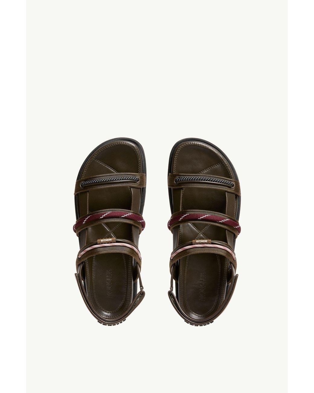 Moncler Brown Vera Isla Strappy Flat Sandals