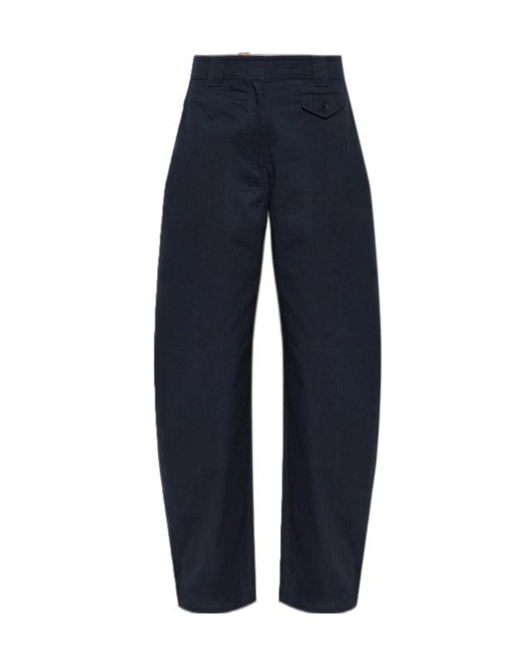 Ulla Johnson Blue Pleat Detail Wide-Leg Pants