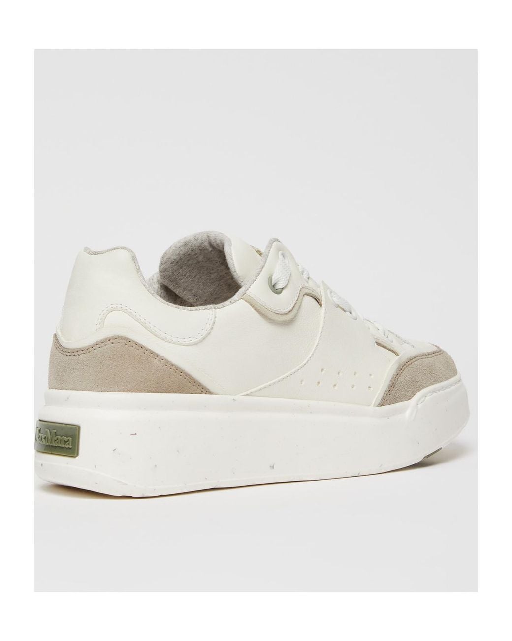 Max Mara White Lace-Up Low-Top Sneakers